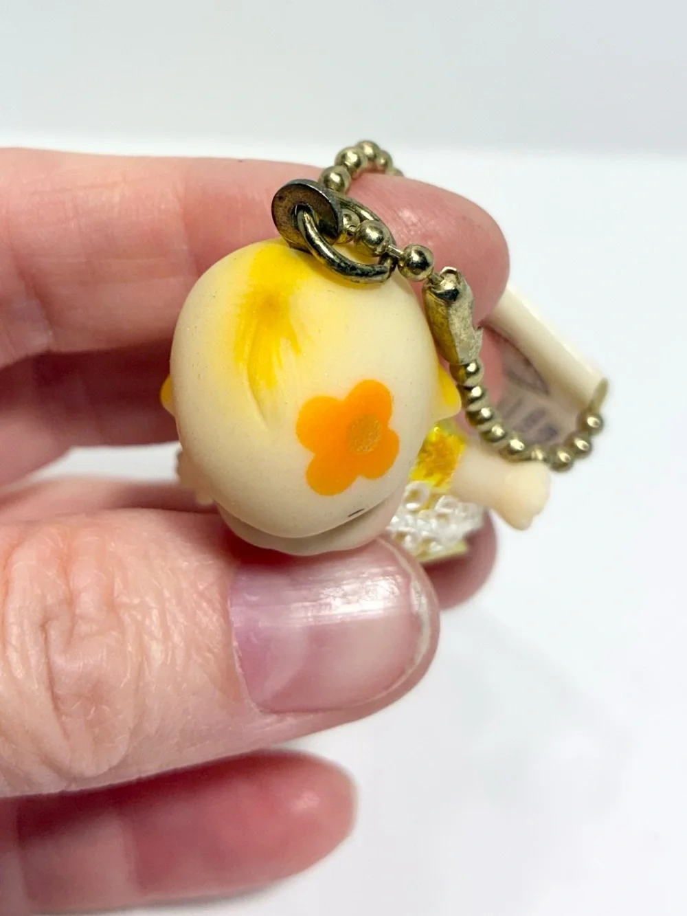 NWT Y2K Kewpie Doll Keychain Rose O’Neill Japan Vintage Gold Dress